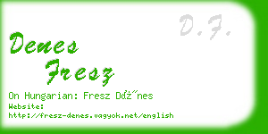 denes fresz business card